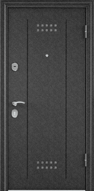 Входная дверь DELTA-М (Черный шелк / Лиственница белая)