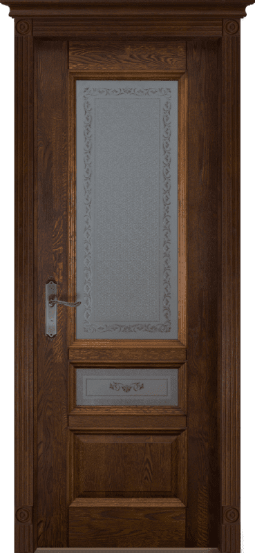 Дверь межкомнатная ПО Аристократ 3 в цвете античный орех
