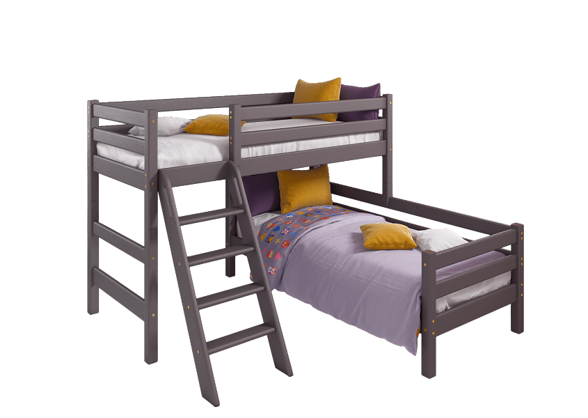 Двухярусные кровати Угловая кровать "Соня" с наклонной лестницей (8)