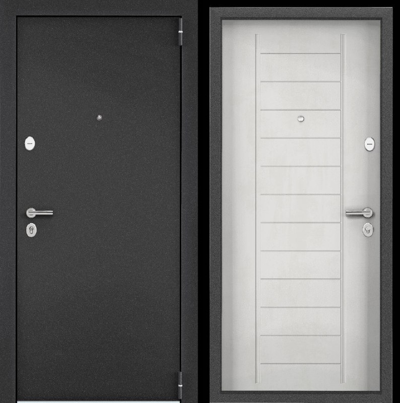 Входная дверь Alfa LT PP снаружи тёмно-серый букле графит