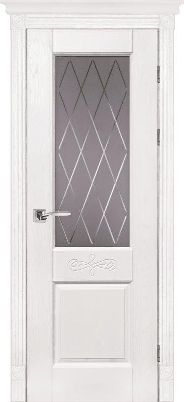 Дверь межкомнатная ПО Классик 5 в белом цвете