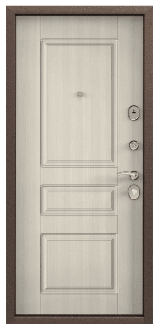 Входная дверь DELTA-100 (Медный антик / Белый перламутр)